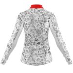 Red White back cycling jacket