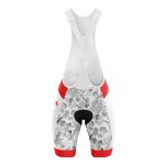 Red White front cycling bibshorts