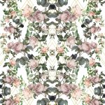 Cloudy White Floral Garden