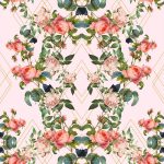 Pastel Pink Floral Garden