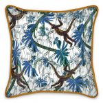 Monkey Business Blue Cushion