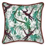 Monkey Business Green Cushion