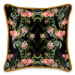 Black Floral Garden Cushion