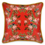 Red Floral Garden Cushion