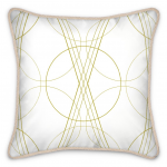 White & Gold Circle – Art Deco