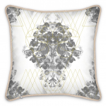 Skull Floral – White/Gold – Art Deco