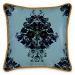 Skull Floral – Teal – Art Deco