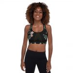 Black Snake Padded Sports Bra 01