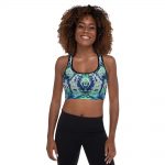 Sexy Army Blue Aqua Sports Padded Bra Mirror