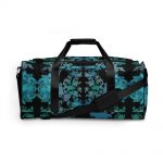 Black Floral Garden Duffle Bag