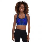 Navy Floral Garden Padded Sports Bra