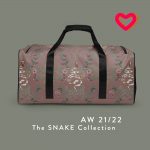 Cloudy Pink Snake Duffle Bag