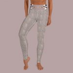 Cloudy Pink Snake Repeat Yoga Leggings