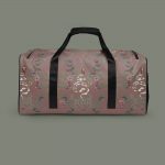Cloudy Pink Snake Duffle Bag
